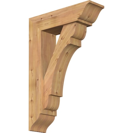 Olympic Traditional Smooth Bracket W/ Offset Brace, Western Red Cedar, 7 1/2W X 26D X 38H